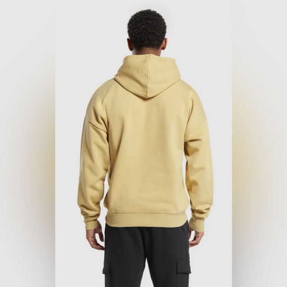 GYMSHARK Men’s Small Crest Oversized Hoodie Khaki Yellow- NWT - Picture 3 of 6